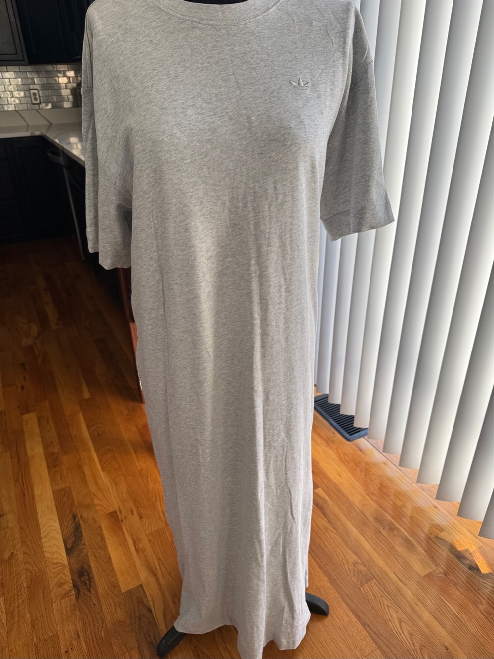 adidas Light Gray Maxi T-Shirt Dress